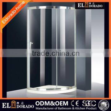 CE China Supplier Wall Liner Round Coner Girls bathroom shower door