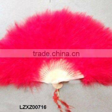 hot pink decorative marabou feather fans LZXZ00716