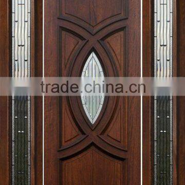 2013 New Style Glass Wooden Main Doors Design With Side Lite DJ-S9801MST