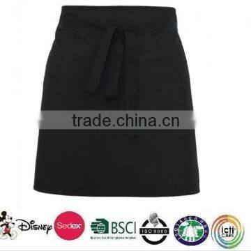 Black Waist / Bar Half Apron With Pocket /waist apron with zipper pocket