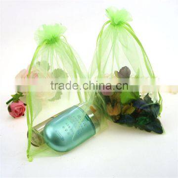 20x25cm green large organza gift bags jewellery storage pouches promotion drawstring security recyclable for wedding party