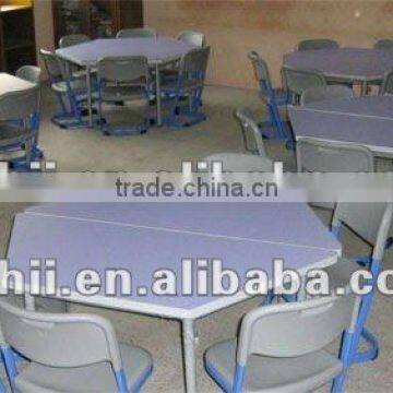 Kindergarten furniture/ kids school desk and chair/ high quality desk and chair