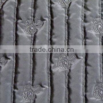 Fashion Polyester Stripe Embroidered Thermal Padded Fabric With Quilting for Down Coats/jacket photo-3
