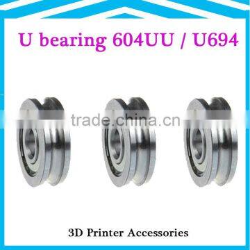 High Quality 604UU/U694 U Groove ball bearings 4x13x4mm guide roller bearings for Reprap prusa i3 3d printer machine diy kit