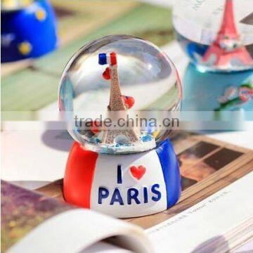 Paris resin Eiffel Tower mini crystal ball