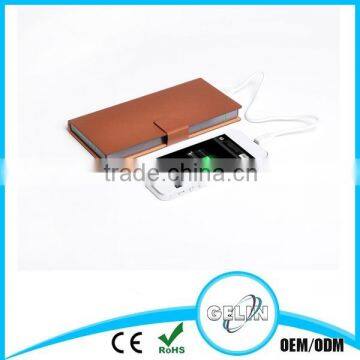 2015 Black/yellow/brown Colors Free Real Capacity Best Quality Power Bank Charger With pu Cover
