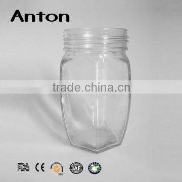 350ml clear glass storage jar large glass storage jar food bottle container metal lid