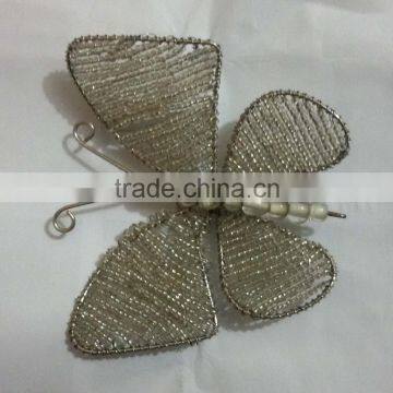 Iron Beaded & Crystal Christmas Hanging Butterfly