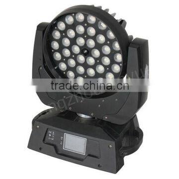 Touch screen zoom disco light 6in1 18w uv led wash moving head stage light