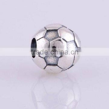 Authentic 925 Sterling Silver Football Charms Bead Women Jewelry DIY Fits European Style Bracelets& Necklaces