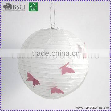 Handmade Wihte Rice Paper Material Round Paper Lantern