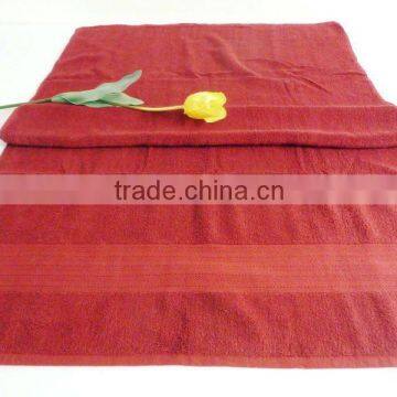 high quality cotton terry bath towel with border