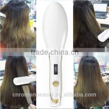 Hair Straightener Brush, Ceramic Heating Straightening Irons Brush Anti Scald, Static, Detangling and Silky Straight