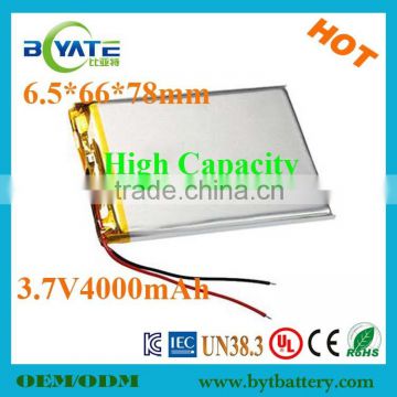 Cheap Price High Capacity 6566783.7v 4000mAh Li Polymer E-book Battery Pack