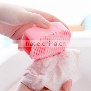 Antiskid Cleaning Washing Fleible Silicone Scrub Brush, Hand-held Mini Washboard