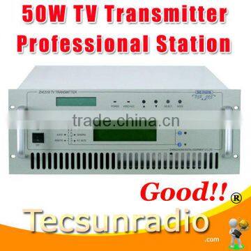 FMUSER 518A-50W VHF UHF All Solid State wireless analog TV Signal Broadcast transmitter TV Station Broadcasting Equipment