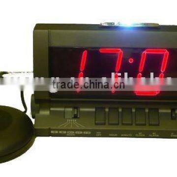 Big LED Alarm Clock with Bed Shaker