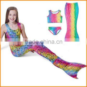 Mermaid children's swimsuit girl mermaid Mermaid 3 sets of mermaid swimsuit foreign trade