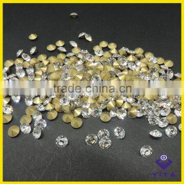 SS20 White Glass Rhinestone Chaton Non Flatback for Hair Accessories