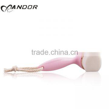 New Pink Portable Synthetic Hair Pulm Blossom Facial Cleaning Brush photo-4