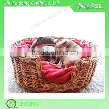 Headweaving Willow Pet Bed,Wicker Dog Sleeping Basket