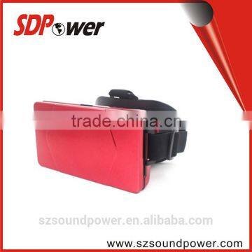 3D VR glasses with red foldable headset and high quality                        
                                                Quality Choice