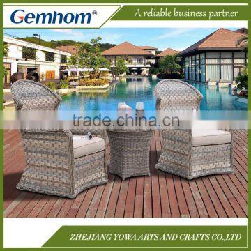 Gemhom Big Width Wicker 3 Piece Companion Set in Champagne