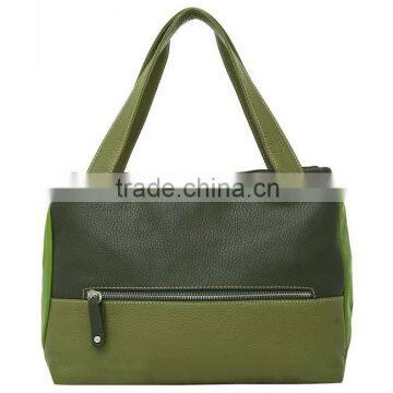 MD6026 Newest designer army green blank 100% leather shoulder bag for ladies