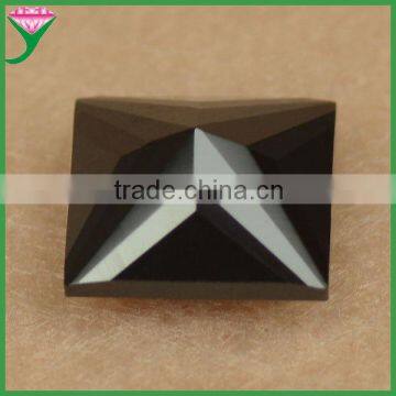 AAA Facetted Cut Square Wuzhou Artificial Jewelry Synthetic Nano Black Semi-precious Stones for Jewellery photo-3