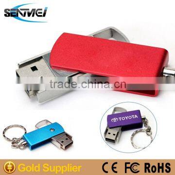 Metal Swivel usb flash drives bulk cheap with key ring