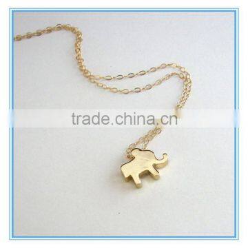 fashion gold elephant pendant necklace