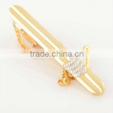 Best seller gold plated tie bar custom tie clip nice tie pin