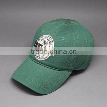 COSTUM WASHED BASEBALL CAP WITH APPLIQUE EMBROIDERY