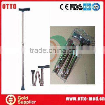 Aluminum folding walking cane