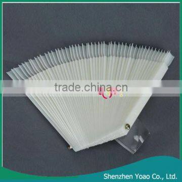 50Pcs Ivory White Acrylic Nail Art Tips Sticks Display Practice Fan Diy Decoration