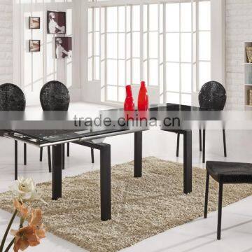 8 Seater Tempered Glass Retractable Dining Table