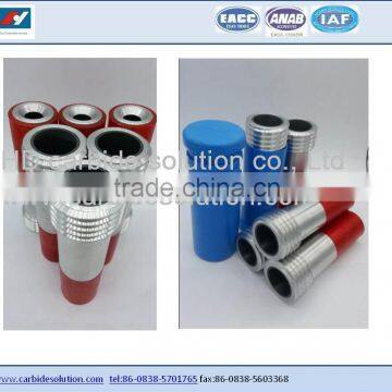 Boron carbide /tungsten carbide nozzles for sand blasting