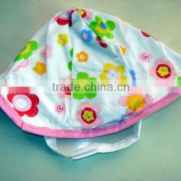 cheap 100% cotton baby printing promotional bucket hat with belt