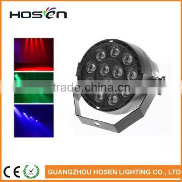 Party decoration lighting Plastic LED Par Light 12*1W RGBW 4 in 1 mini led flat stage par light