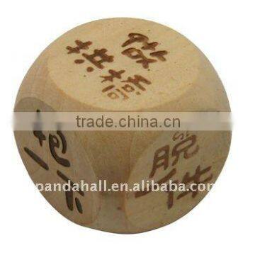 Wood Dice, BurlyWood, 30x30x30mm(WOOD-Q001-8)