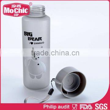 Mochic 500ml BPA Free Water Bottle for Travel / Lovely Cartoon Plastic Water Bottle, Frosted Water Bottle With Sling for Gift photo-4