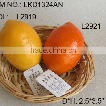 2013Artificial Fake Fruits 2.5*3.5 Inch Artificial Polyfoam Weighted Lemon House Decoration