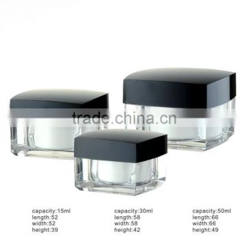 Acrylic cream jar cosmetic