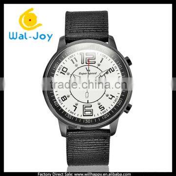 WJ-5427 nylon strap vogue hot sale knitted canvas men V6 brand hot sale watch