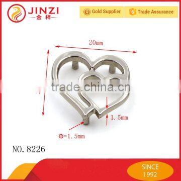 Double Hearts metal lapel pin badge maker