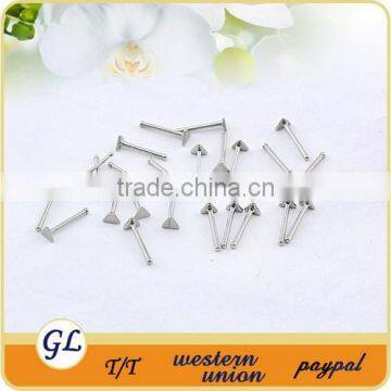 surgical steel labret nose stud, beautiful nose studs, 1mm nose piercing stud