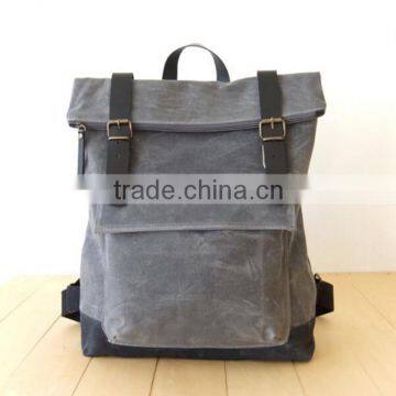 Waterproof Waxed Canvas Backpack With Custom Design Logo