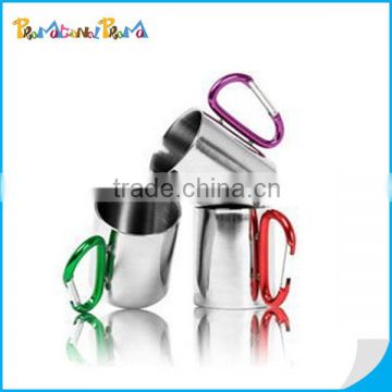 Promotional Travel Carabiner Mug With Plastic Lid