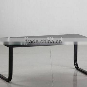 2015 Hot Sale Tempered Glass Black Leg Coffee Table photo-3