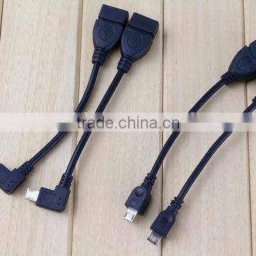 Right Angle Micro USB Host OTG Adapter Cable for Samsung Galaxy Tab 4 3 10.1 8.0 photo-3